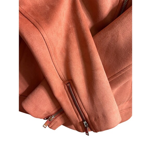 OLD NAVY Faux Suede Moto Jacket Pink Women's Size SP - Picture 3 of 12